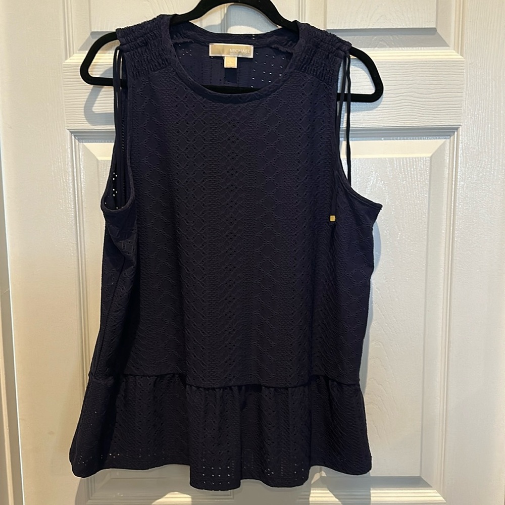 Woman's Michael Kohrs Navy Blue Top - Size L
